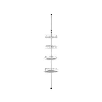 Verstelbaar doucherek badkamerorganizer 26,7 x 35 x (80-323) cm grijs