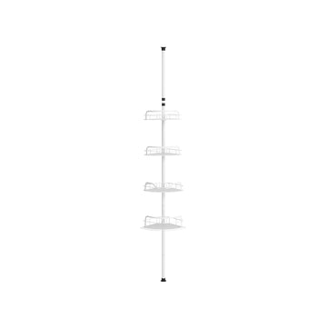 Verstelbaar doucherek - badkamer organizer - opbergrek - 26.7 x 35 x (80-323) cm