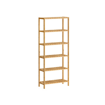 Bamboe rek 6 niveaus bruin - duurzaam - 26 x 60 x 160,9 cm