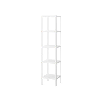 Smal bamboe badkamerrek - hoog, ruimtebesparend - 33 x 33 x 146 cm