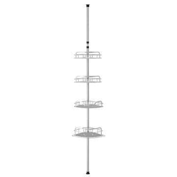 Badkamerrek voor douche zonder boren | Grijs | 35,5x27,2x80-329,9 cm
