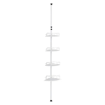 Badkamerrek en doucherek zonder boren | Wit | 35x26,7x329,4 cm