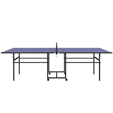 Tafeltennistafel, opvouwbaar en mobiel | Kleur: Blauw | Afmetingen: 152.5x274x76 cm