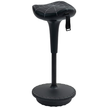 Ergonomische wipkruk met schommelfunctie | Kleur: Zwart | Afmetingen: 34x34x65,5-83,5 cm