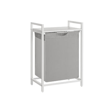Wasmand met plank - Kledingorganizer - Opbergmand - Oxfordstof - 50 x 33 x 72 cm - 30 kg
