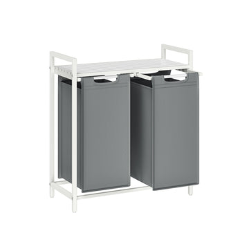 Wasmand met plank – wasorganizer – ruimtebesparend – 73x33x72 cm