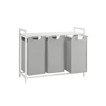 Wasmand met 3 vakken - Kledingverdeler - 3 x 38 l - 92,5 x 33 x 72 cm - Oxfordstof