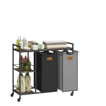Wasmand - Wasverzamelaar - Wasverdeler - 2 vakken - 87 x 33 x 80,5 cm
