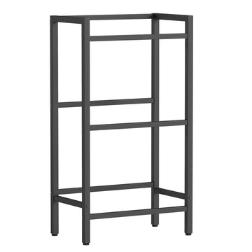 Drankenkrattenrek 3 niveaus voor 3 kratten | Zwart | 55x36x116,1 cm