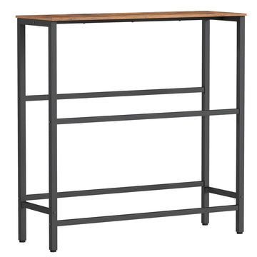 Drankenkistenrek 2 niveaus voor 6 kisten | Bruin-Zwart | 105,4x40x117,3 cm