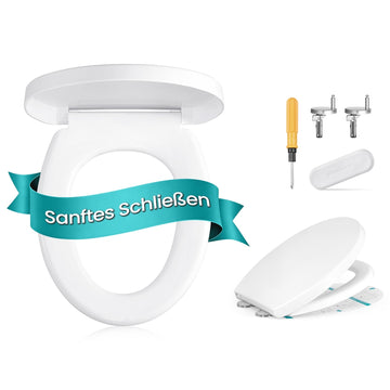 Toiletbril O-vorm met softclose en afneembaar deksel | Wit
