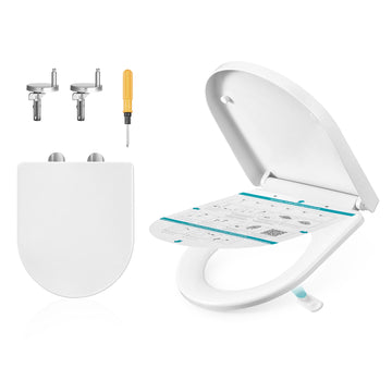 D-vormige toiletbril met softclose | Wit