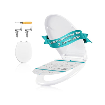 O-vorm toiletbril met softclose en eenvoudig afneembaar | Wit | 44,6x37 cm
