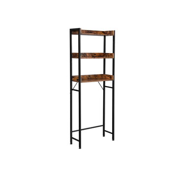 Badkamerplank - opbergrek - organizer - vintage stijl - ruimtebesparend - 63x25x165 cm