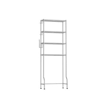 Metalen toiletrek - badkameropberger - opbergrek - duifgrijs - stevig - 30 x 63 x 176 cm