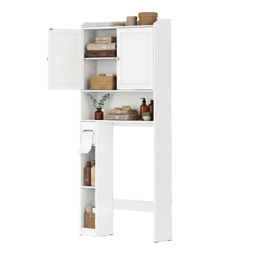WC-rek met verstelbare planken voor toilet | Wit | 79,1x20x170 cm