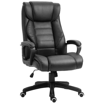 Massage bureaustoel - Vibrerende kantoorstoel | Kleur: Zwart | Afmetingen: 66x78x112-120 cm