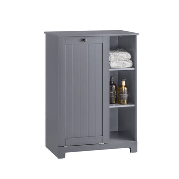 Linnenkast - Wasorganizer - Badkamerkast - MDF Materiaal - 60cm x 86cm x 37cm - open planken - waszak - Set opties beschikbaar