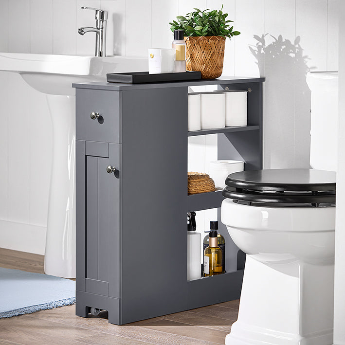 Narrow Gap Storage Trolley - Space Saver Cart - Slanke Rolling Organizer - MDF Materiaal - 20cm x 70cm x 65cm