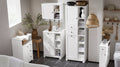 Niche Trolley - Keukenplank - Badkameropslagwagen - MDF-constructie - Verstelbare plank - Verrijdbaar met wielen - 20 cm x 70 cm x 65 cm