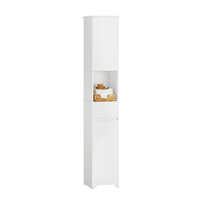 Hoge Badkamerkast - Opbergtoren - Linnenkast - Verstelbare Planken - Anti-Tip Ontwerp - MDF Constructie - 30cm x 170cm x 30cm