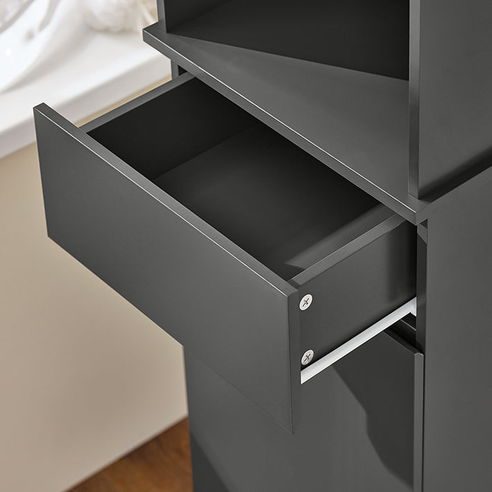 Hoog Badkamermeubel - Opbergmeubel - Organizer - Voldoende ruimte - 35x170x30cm - MDF en grenen materiaal