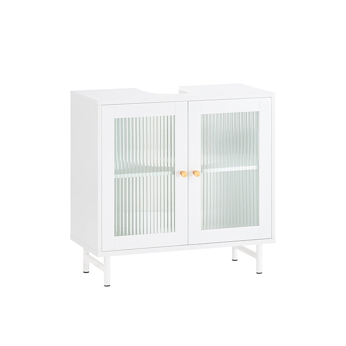 Onderkast - Badkamerkast - Opbergkast - Ruimtebesparende oplossing - 60x59x30cm - Past in moderne inrichting en verbergt afvoersysteem