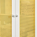Moderne Badkamer Ladenkast - Dressoir - Opbergkast - Luchtdoorlatende lattendeuren - Decoratief ontwerp - Veelzijdig gebruik - 60 cm x 88 cm x 35 cm