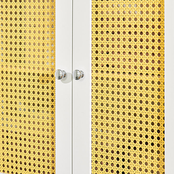 Moderne Badkamer Ladenkast - Dressoir - Opbergkast - Luchtdoorlatende lattendeuren - Decoratief ontwerp - Veelzijdig gebruik - 60 cm x 88 cm x 35 cm