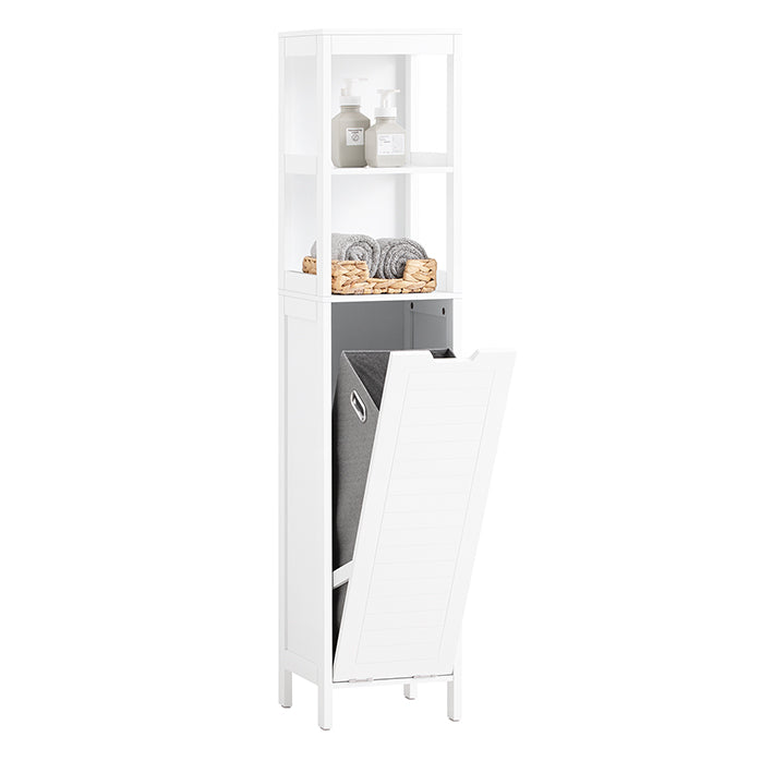 Badkameropbergkast - Bijkeukenkast - Organisator - MDF-materiaal - 30 cm x 145 cm x 30 cm. Ideaal voor wasgoed, handdoeken en accessoires