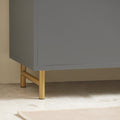 moderne wastafelonderkast - badkamerijdelheid - opbergorganisator - stijlvolle grijze en gouden afwerking - ruim interieur - eenvoudige montage - 75 cm x 65 cm x 35 cm