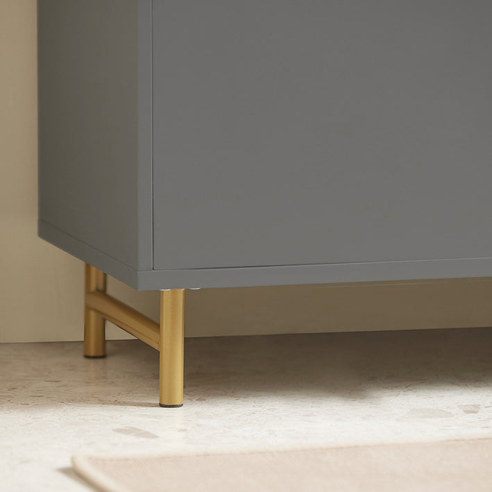 moderne wastafelonderkast - badkamerijdelheid - opbergorganisator - stijlvolle grijze en gouden afwerking - ruim interieur - eenvoudige montage - 75 cm x 65 cm x 35 cm