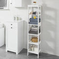 Wit 5 Niveaus Badkamer Plank Badkamer Opbergplank Kast Unit - 30x30x139cm