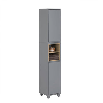 Hoge badkameropbergkast - Smalle kast - Slanke opbergeenheid - Maximaliseert de ruimte - 30x170x30cm