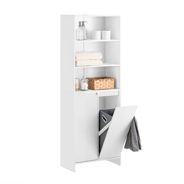 Hoog Badkamermeubel - Opbergkast - MDF Kast - Ruimtebesparend Ontwerp - 60x171x37cm