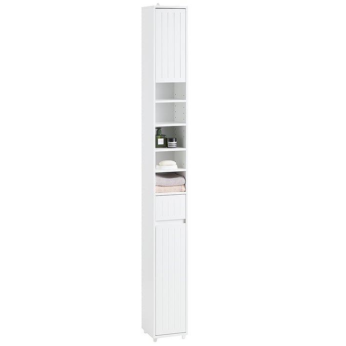 Hoge Badkamerkast - Opbergkast - Verstelbare Planken - Veel opbergruimte - 20x180x20cm