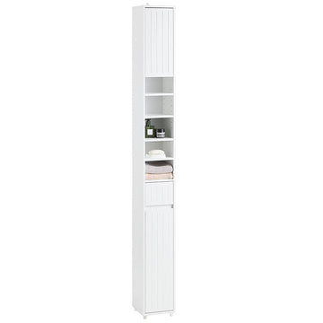 Hoge Badkamerkast - Opbergkast - Verstelbare Planken - Veel opbergruimte - 20x180x20cm