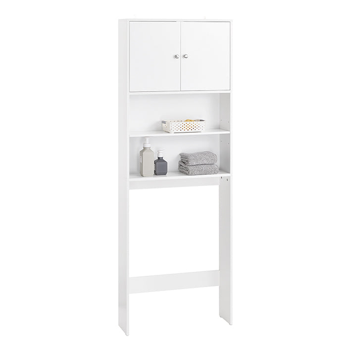 MDF Opbergkast - Stellingkast - Kast - Gemakkelijke toegang en opbergruimte - 65x182x20cm - Wandmontage - Beschermd tegen vocht