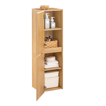 Hoog Badkamermeubel - Verticale Opbergruimte - Ruimtebesparende Kast - Wandgemonteerd Design - 35x120x30cm