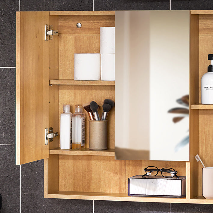 Wandkast Spiegeldeur - Wandopberger - Verstelbare Plank - Ruimtebesparend - 80x70x13cm