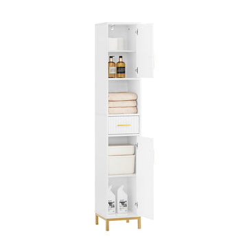 Hoge Kast - Badkameropslag - Slanke Organisator - Elegant Design - 30x170x30cm