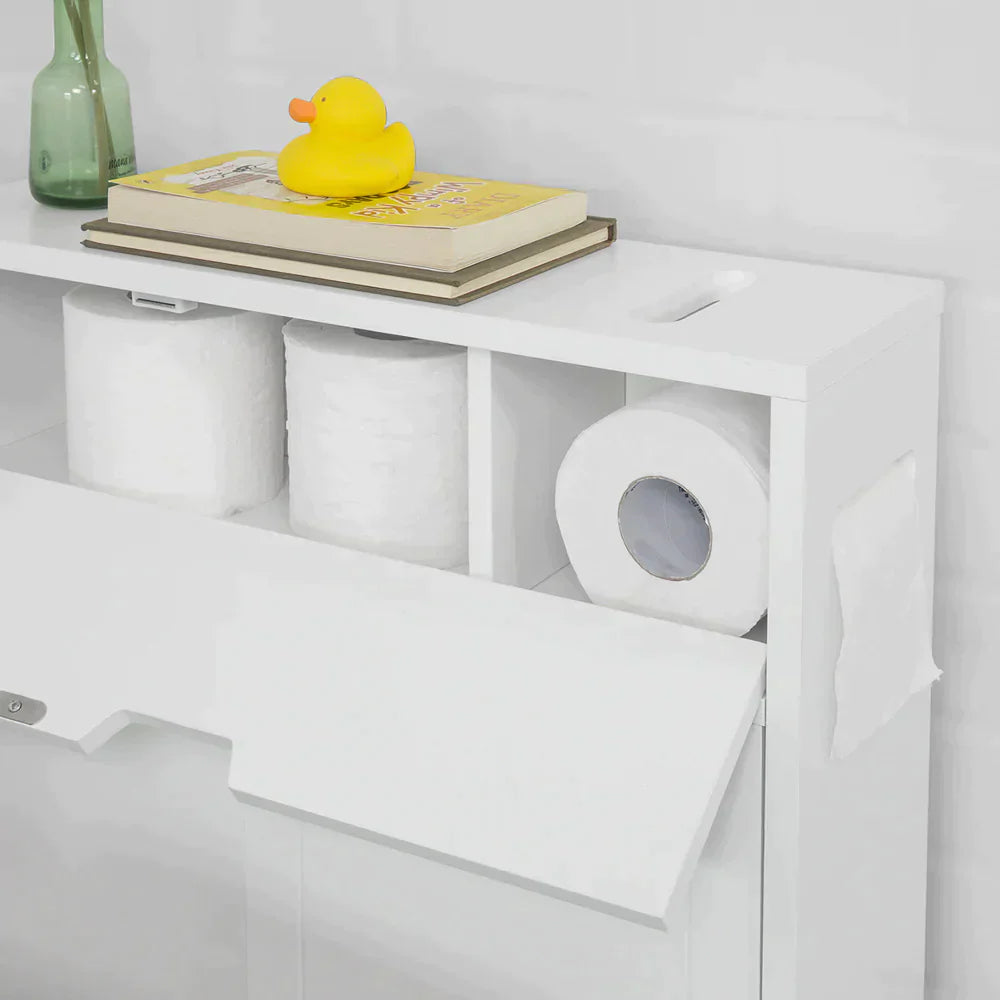 Badkamerkast Opbergplank op Wielen - Badkamer Toiletpapier Opbergkast