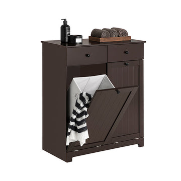 Linnenkast met waszakken - Wasverzamelaar - Wasmand - MDF-constructie - Verwijderbare zakken - Eenvoudige montage - 78 cm x 91 cm x 38 cm