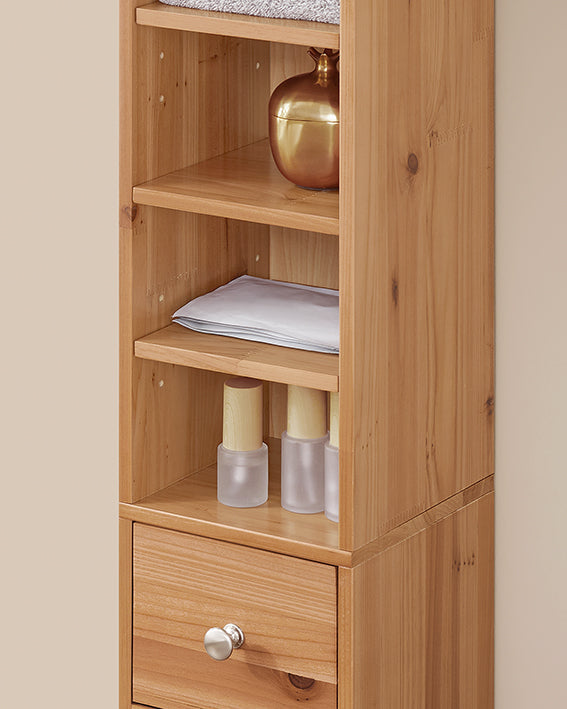 Ceder Badkamerkast - Hoog Opbergmeubel - Ruimtebesparende Organisator - Eco-vriendelijke Ceder - 20x180x20cm