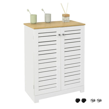 Badkamerkast - Badkameropbergkast - Kast met 2 Deuren, B60 x D30 x H82cm