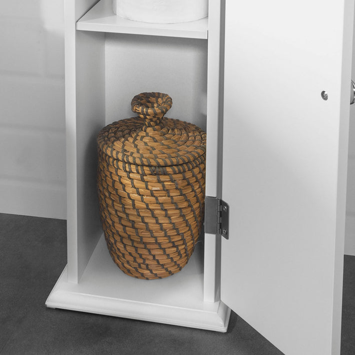Narrow Toilet Paper Cabinet - Badkameropslag - Toiletpapierhouder - MDF - Ruimtebesparend ontwerp - 20 cm x 79 cm x 18 cm