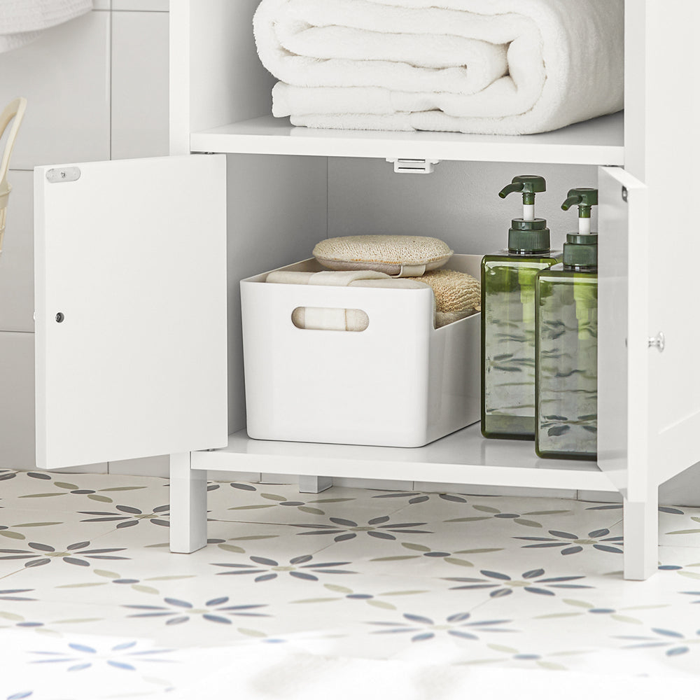 Badkamer Ladekast - Opbergkast - MDF Organizer - 41cm x 86cm x 36cm - Tipbescherming - Stevig Ontwerp