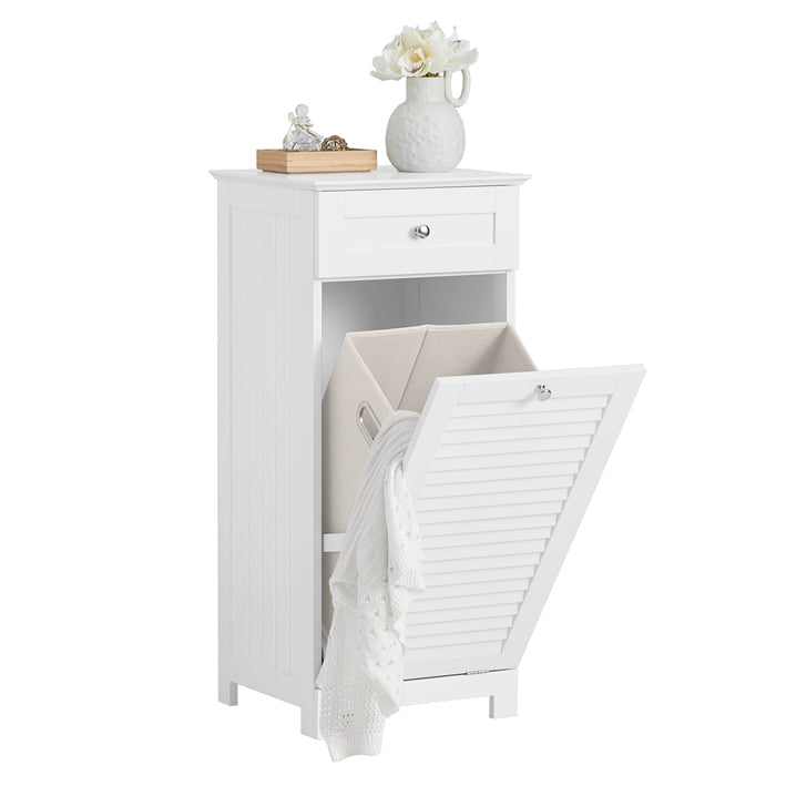 Waskast met Waszak - Wasverzamelaar - Wasmand - MDF-constructie - Fleecemand - Flexibele opslag - 40 cm x 90 cm x 38 cm