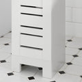 Small Toilet Paper Cabinet - Badkameropslag - Ruimtebesparend - MDF-constructie - Schimmelbestendig - Luchtdoorlatende latten - 20 cm x 79 cm x 18 cm