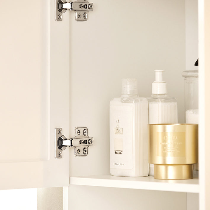 Hoge Badkamerkast - Opbergmeubel - Wasorganizer - MDF Grenen - Anti-Tip-apparaat - 33cm x 171cm x 32cm - 2-delige set